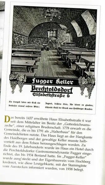 Historisches Gebäude mit großen Weinkeller mit Gewölbe im Zentrum von Perchtoldsdorf