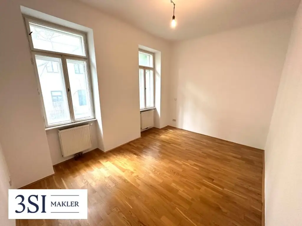 Potentieller Balkon in den begrünten Innenhof - Ruhige 3-Zimmer-Altbauwohnung - in Top-Lage des 3. Bezirks