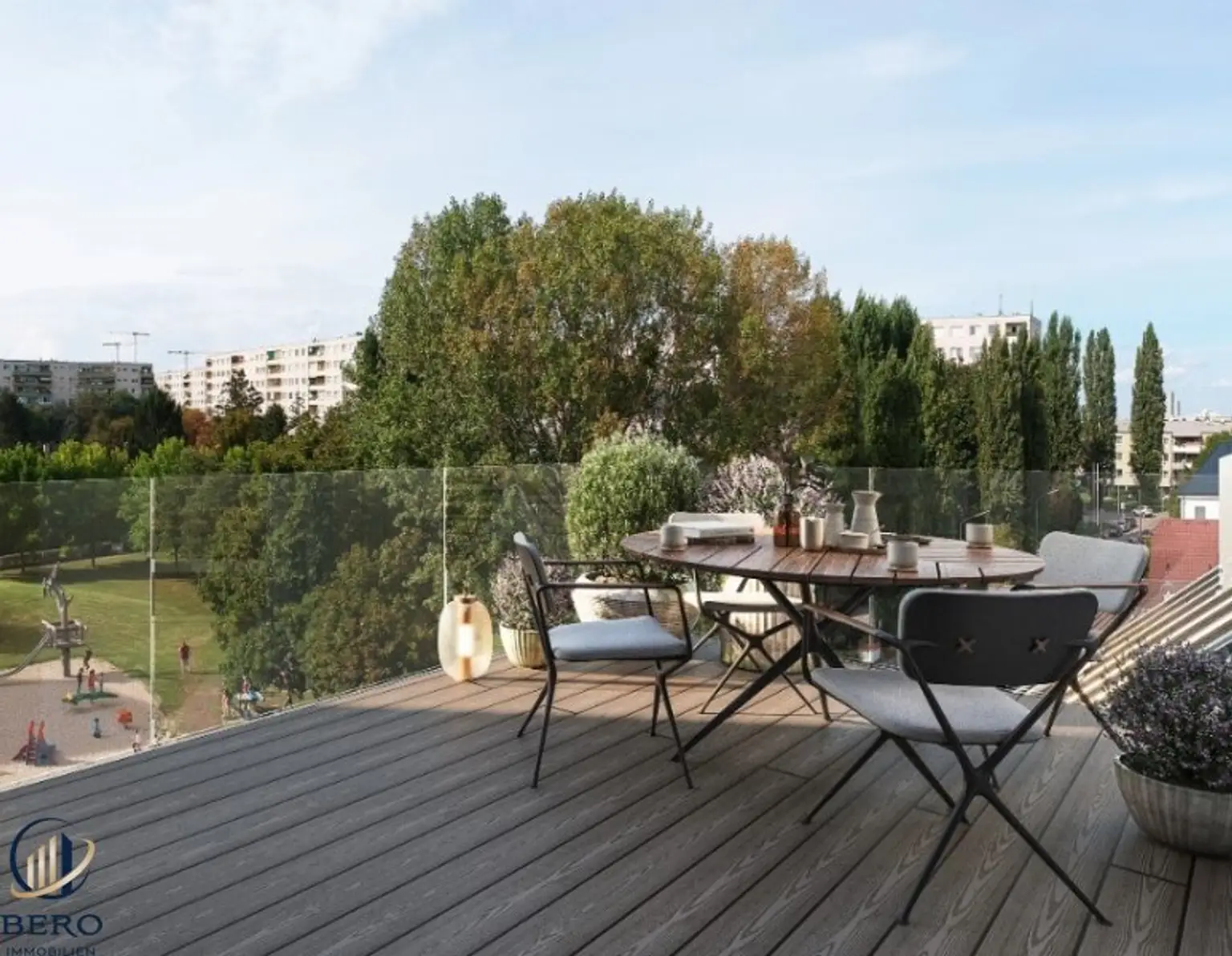 4 Zimmer-Penthouse mit 5 großen Terrassen in familienfreundlicher & naturnaher Umgebung
