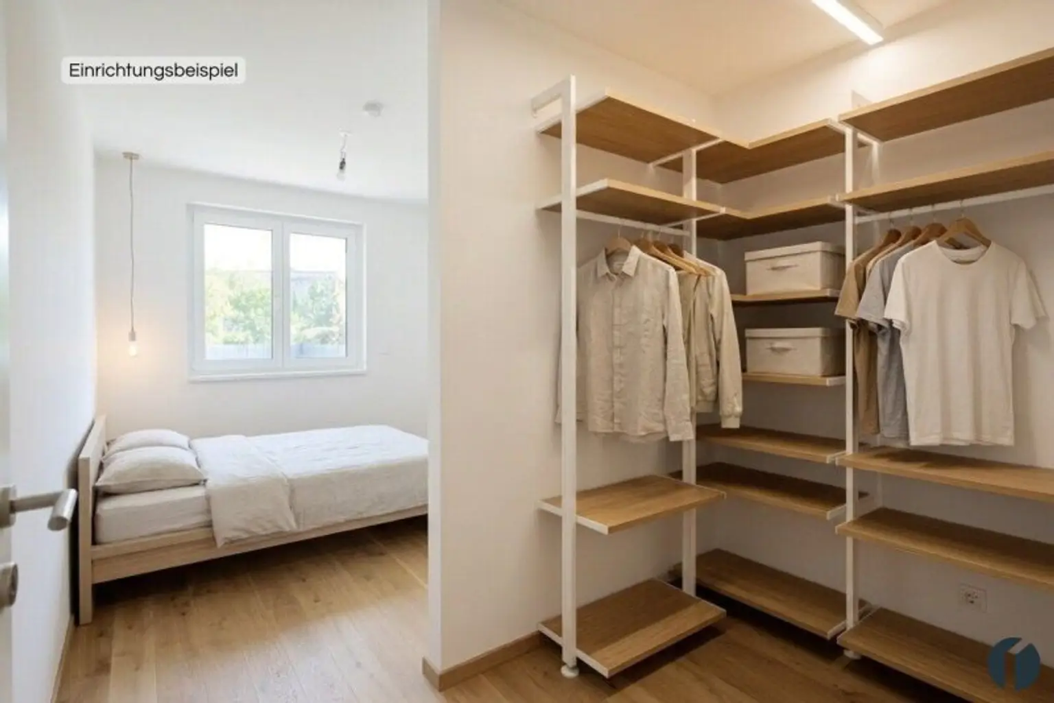 Ankleideraum bei Schlafzimmer
