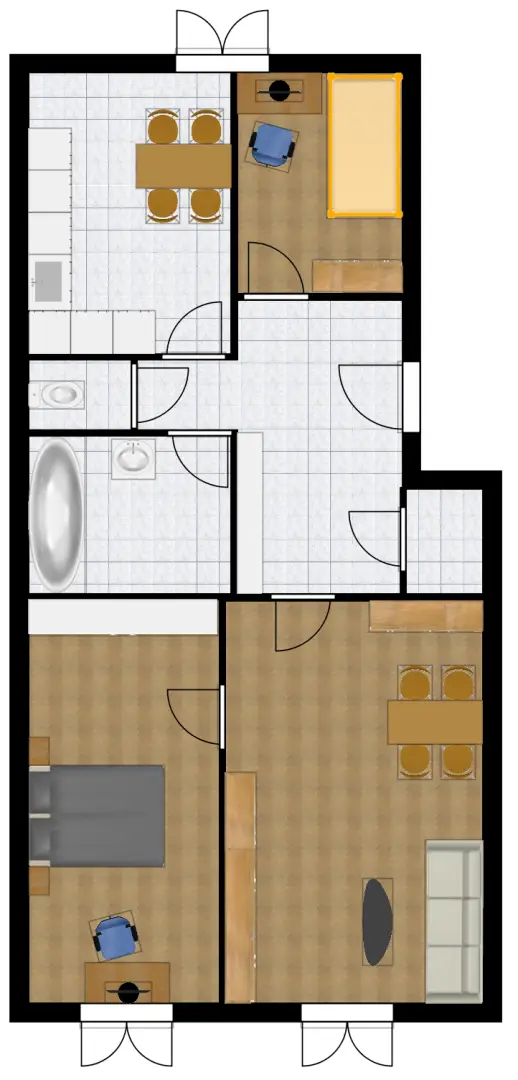 Grundrissskizze AKTUELLER ZUSTAND