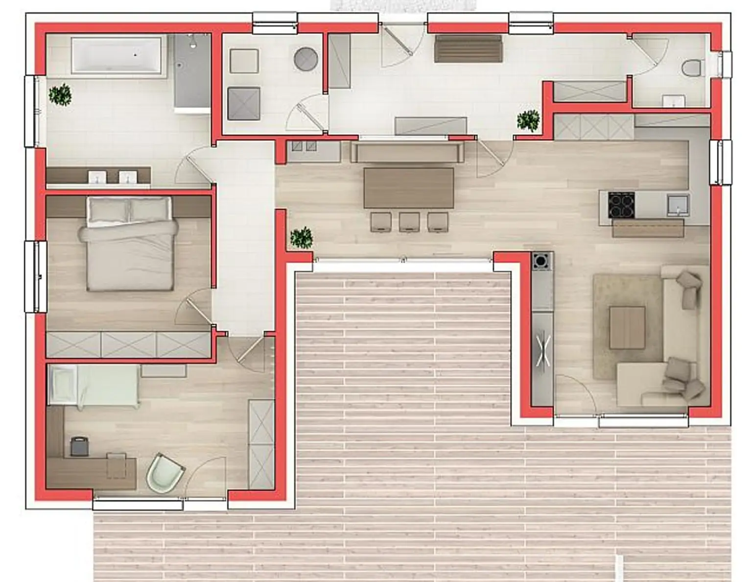 WIMBERGER Ziegelmassivhaus "Penta II" belagsfertig für Ihr Grundstück