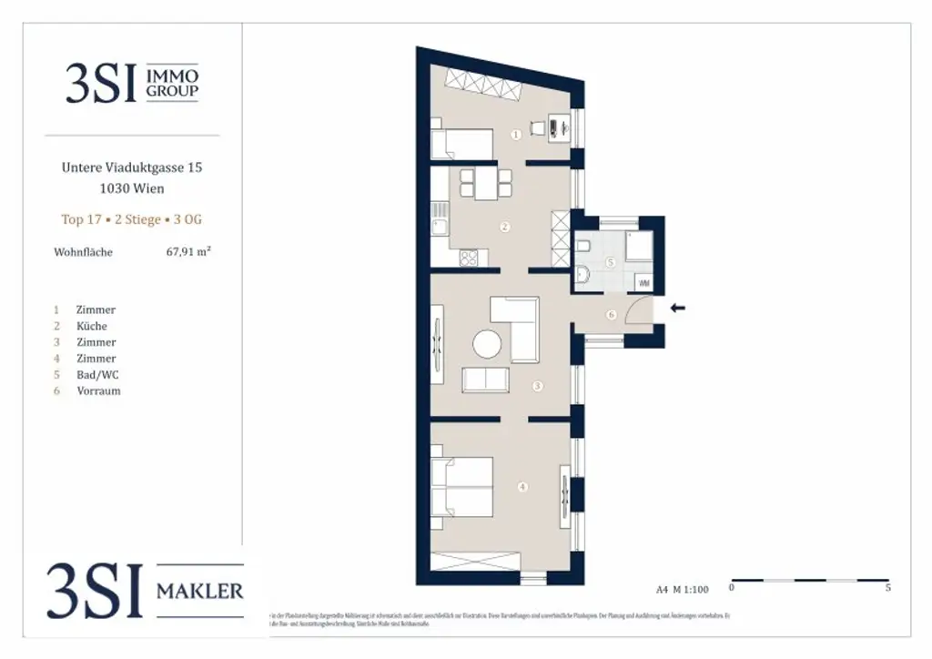 Traumhafte 3-Zimmer-Wohnung in 1030 Wien – ideal für Paare oder WGs!