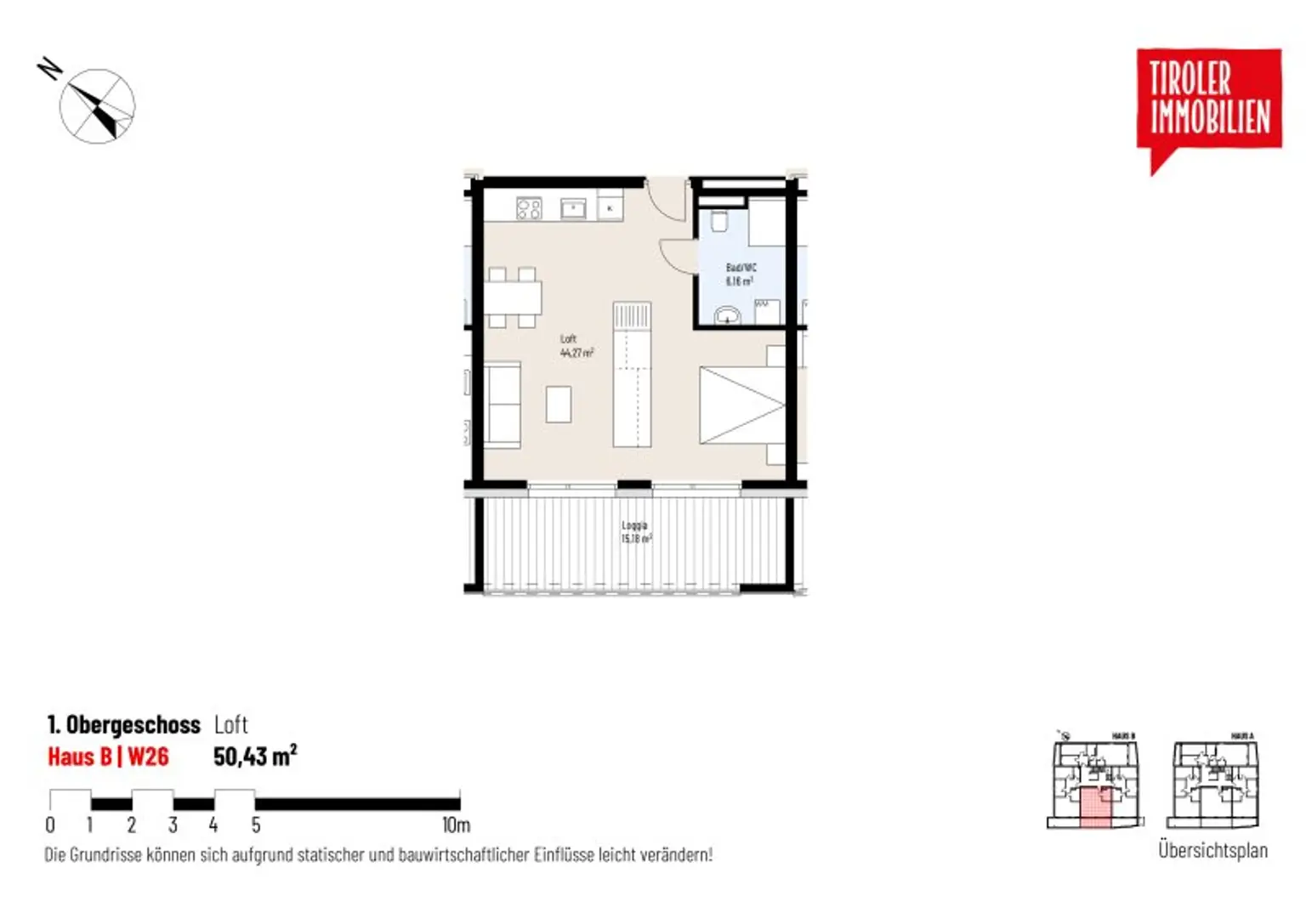 Loft im 1. OG, W26 provisionsfrei - Wörgl