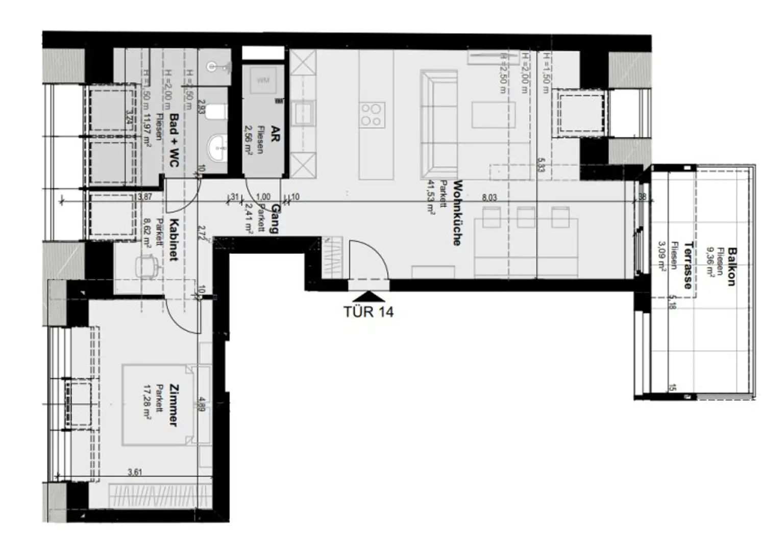 ++NEU++ Außergewöhnliche 2-Zimmer Dachgeschosswohnung in toller Lage (Erstbezug)