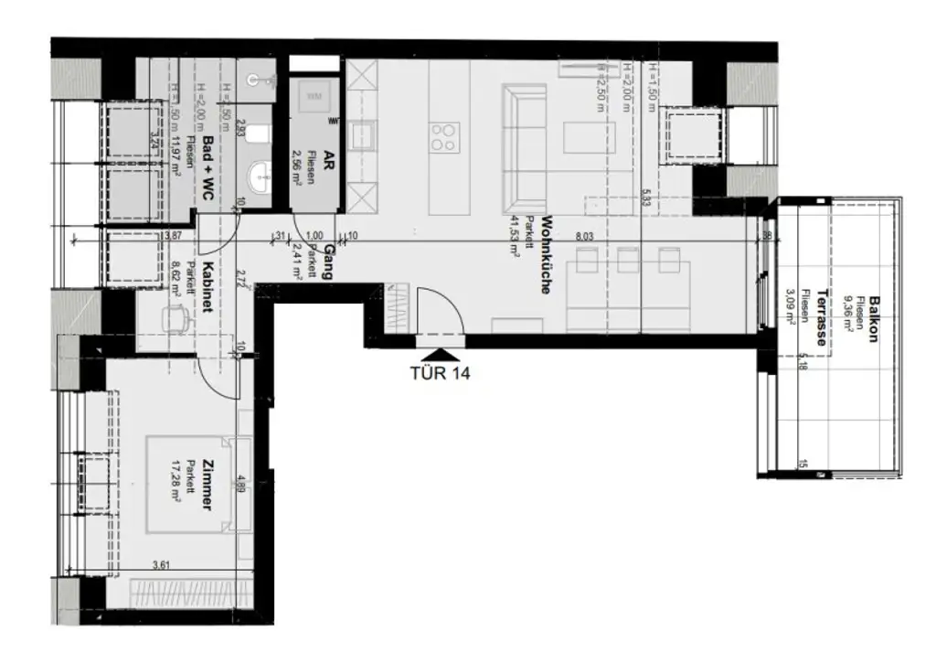 ++NEU++ Außergewöhnliche 2-Zimmer Dachgeschosswohnung in toller Lage (Erstbezug)