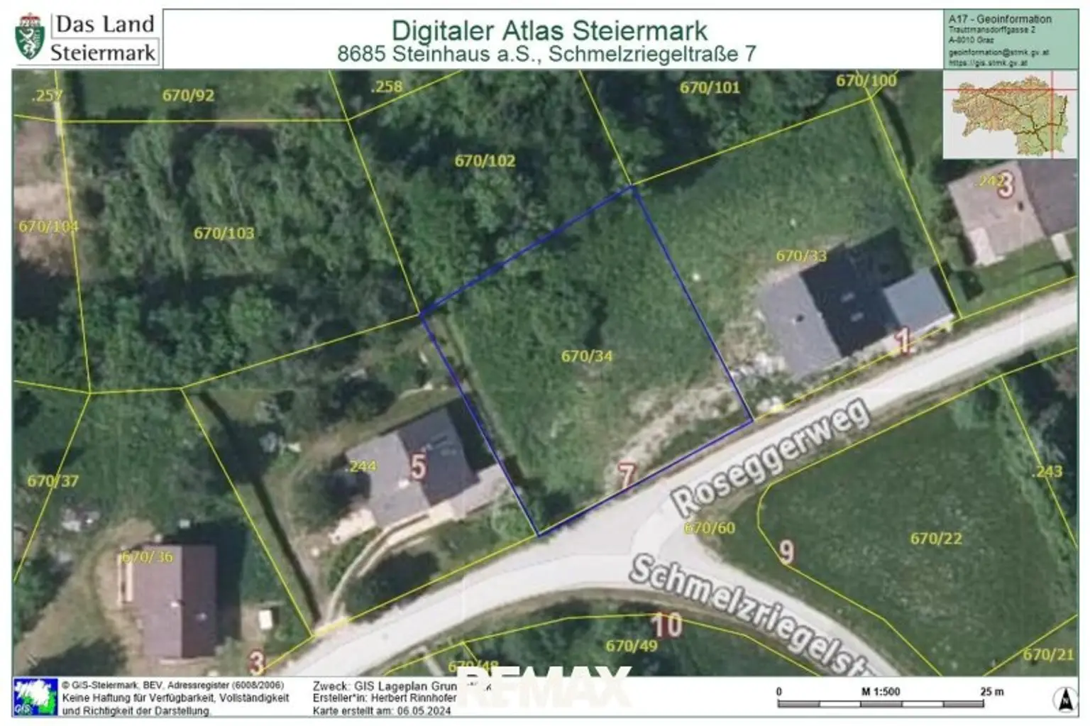 GIS Lageplan Grundstück