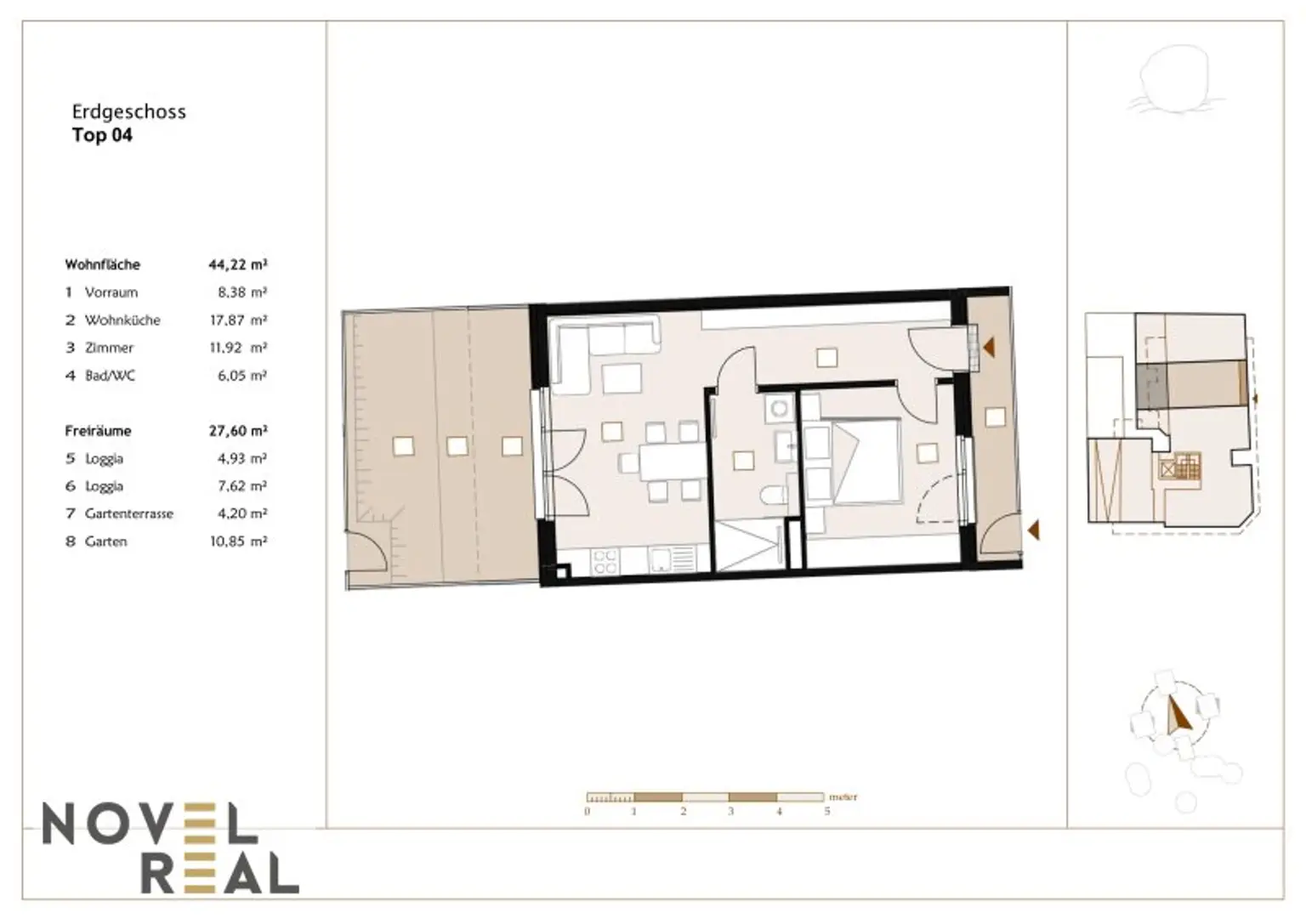 Moderne Gartenwohnung - Erstbezug mit Terrasse Loggia in Top-Lage nahe U-Bahn