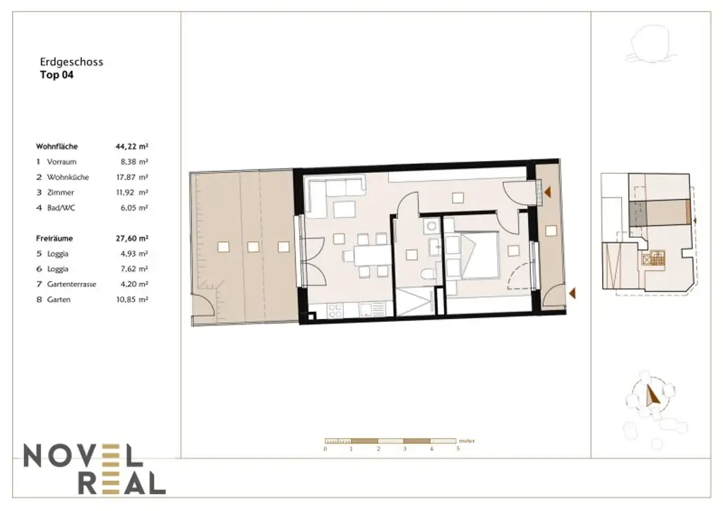 Moderne Gartenwohnung - Erstbezug mit Terrasse Loggia in Top-Lage nahe U-Bahn