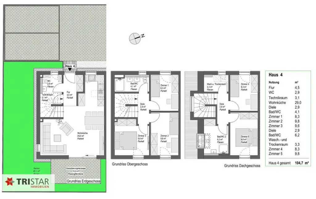 NEU • FAMILIENTRAUM • 4 HÄUSER • GARTEN • TERRASSE • PKW-STELLPLÄTZE • NÄHE LOBAU • LUFTWÄRMEPUMPE • 1220 WIEN