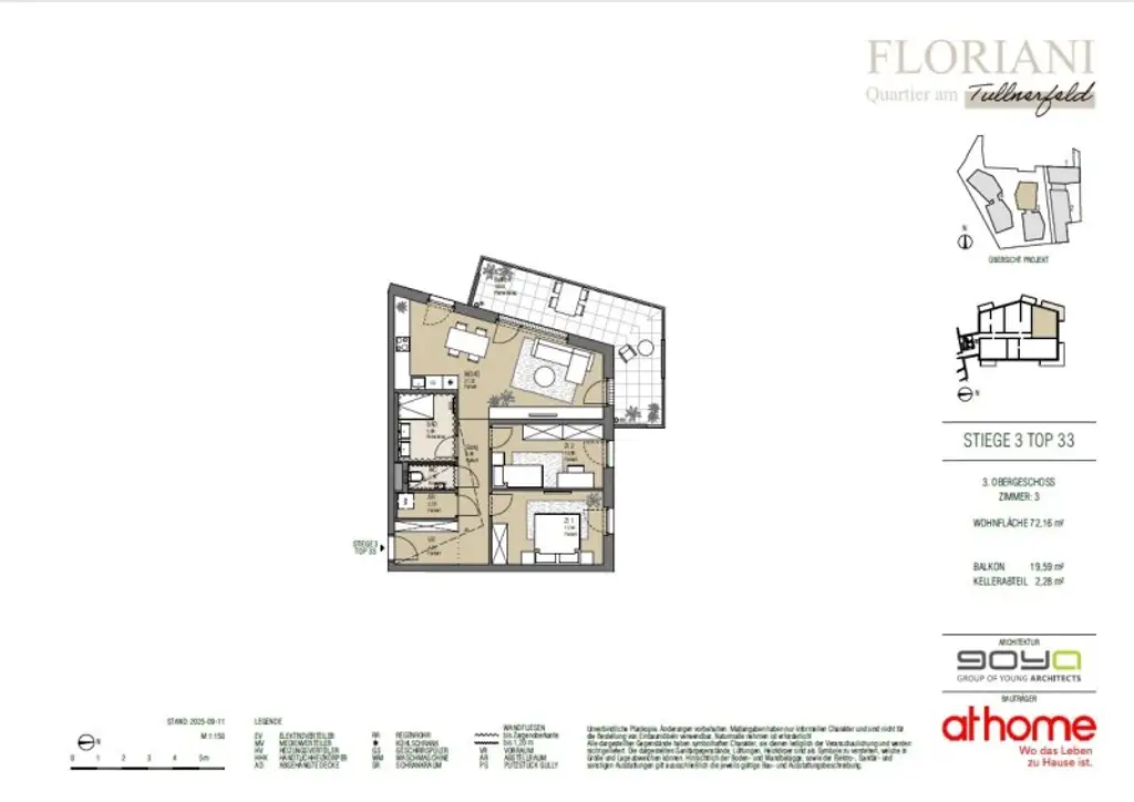 FLORIANI – Quartier am Tullnerfeld - Stilvolle Eckwohnung mit schöner Außenfläche - Hochwertige Ausstattung für ihr Wohlbefinden - Nähe Bahnhof