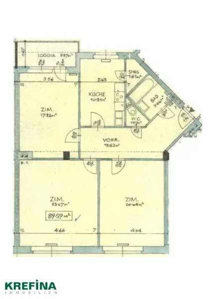 Hasenauerstraße: Umgeben von sattem Grün - Loggia Wohnung - gute Raumaufteilung - angenehme Nachbarschaft
