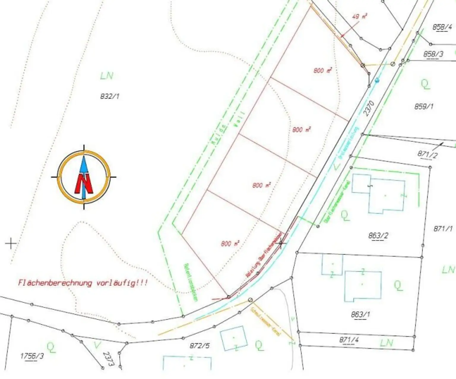Vorläufiger Teilungsplan GST