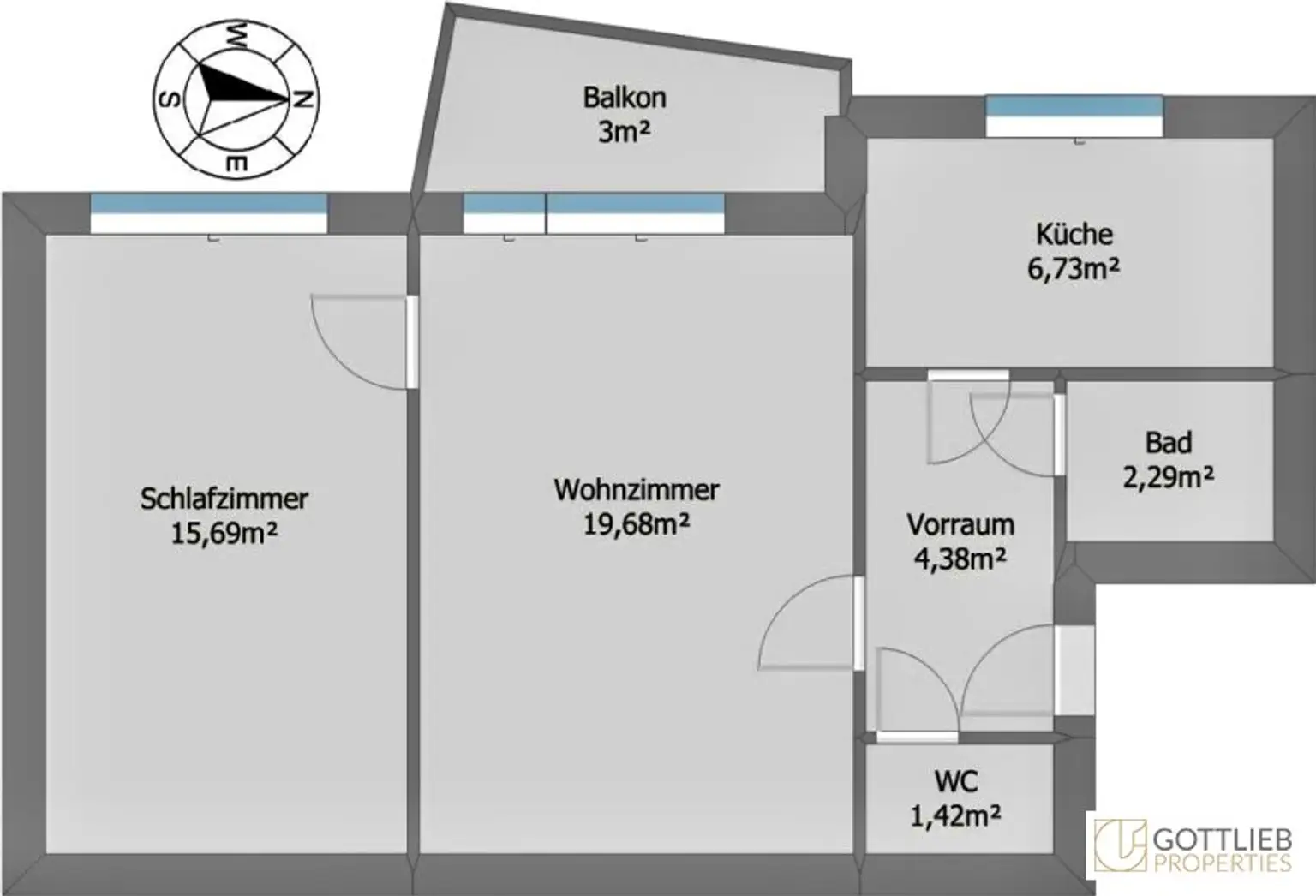 Bestlage in Nußdorf! Sonnige 2-Zimmer-Wohnung mit Balkon ohne Lift in Stockwerks- und Ruhelage