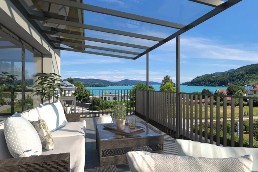 Reifnitz: Wohnung 200 Meter vom See weg, 100% Wörther See Blick, nur 6 Wohneinheiten mit Lift !