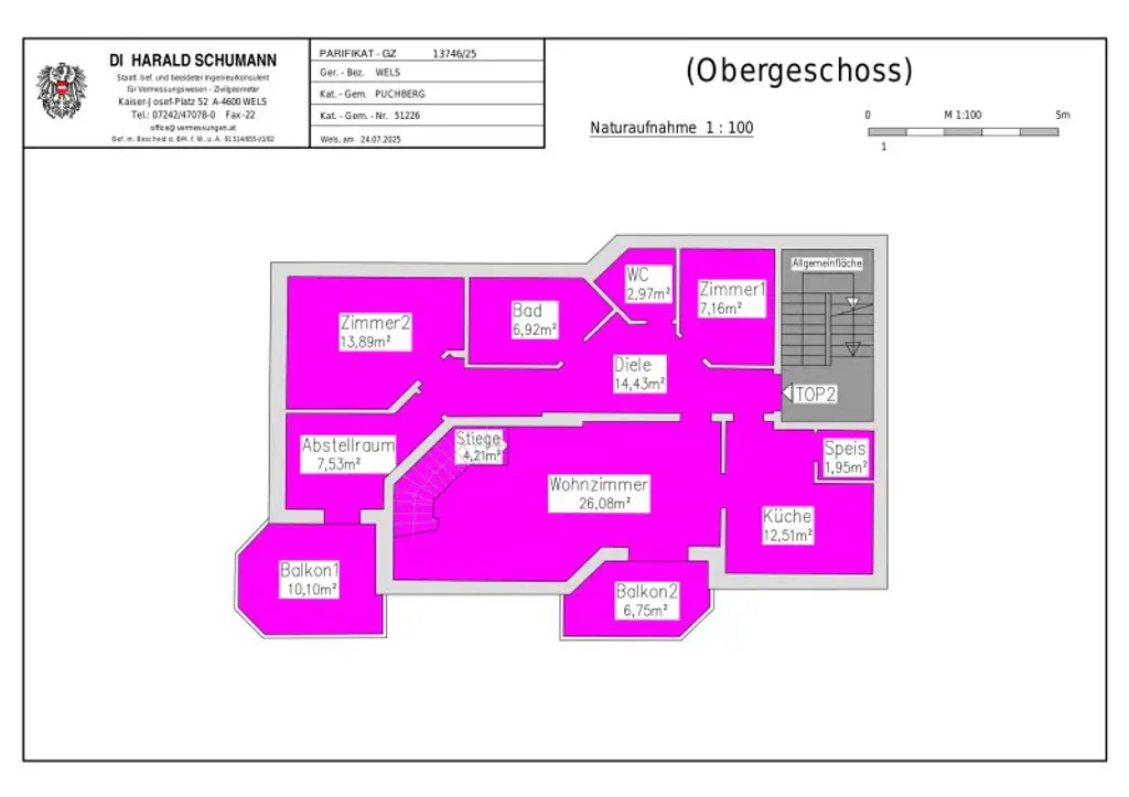 Sehr ruhige Siedlungslage - Riesige (teilbare)  Etagenwohnung mit 2 Balkonen, Garage, Sauna in einem sehr gepflegten Haus