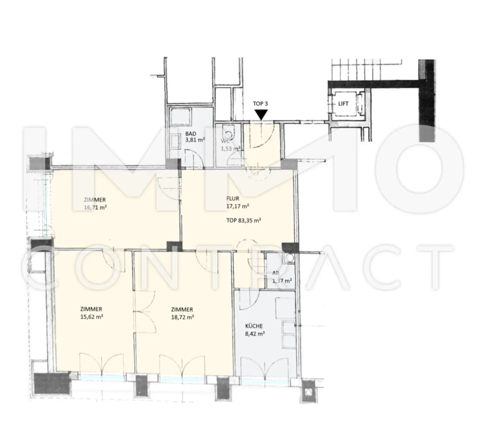 OPERNRINGHOF 3 Zimmer Wohnung/Büro  I 2 Bedroom Apartment opposite Opera