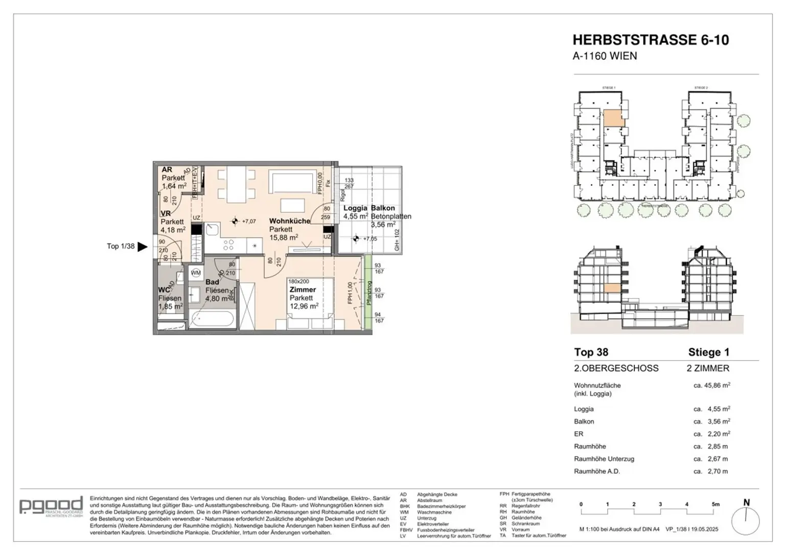 NEU: Charmante 2 Zimmer Wohnung mit loggia und praktischem Abstellraum: WOHNEN AM PARK - U6 Burggasse