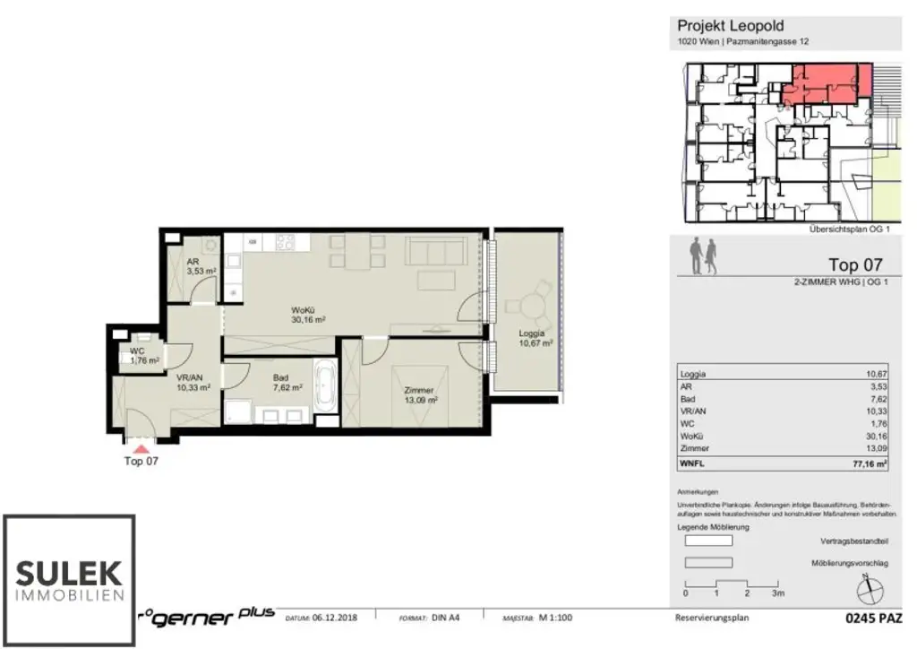 *** ab 1.1.26: Ruhige  2 Zimmer Neubau Wohnung mit Loggia in zentraler Lage ***
