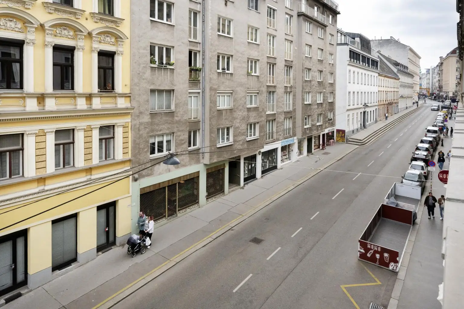 Blick vom Wohnzimmer Wohnung 1070 Wien