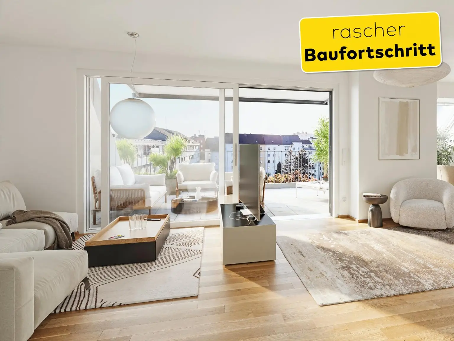 Rascher Baufortschritt! "PILLmein" - 3 Raumwohnung mit 9 m² Balkon (Top 1.6)