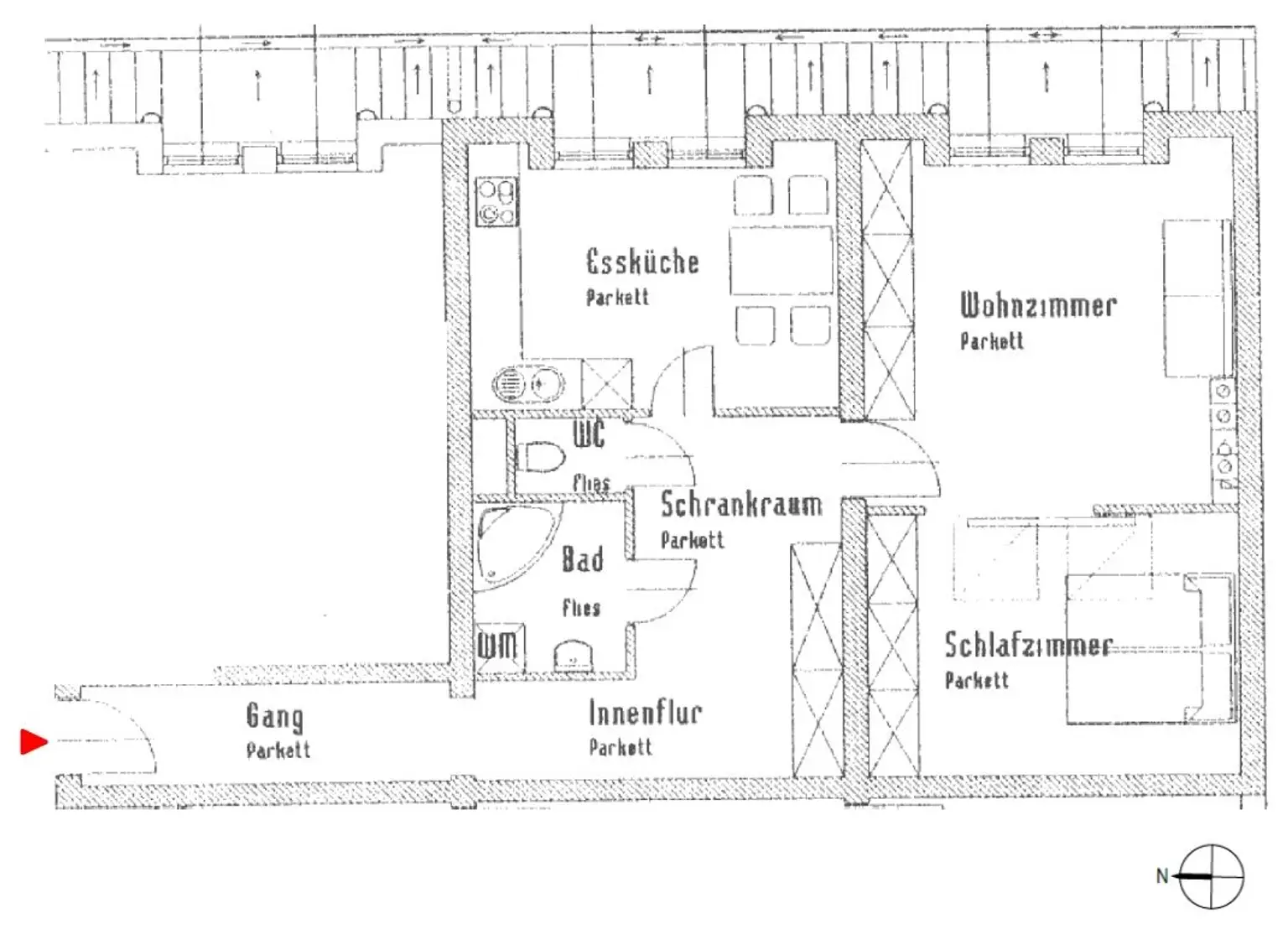 Dachgeschosswohnung, 2 Zimmer Nähe Klinik Ottakring
