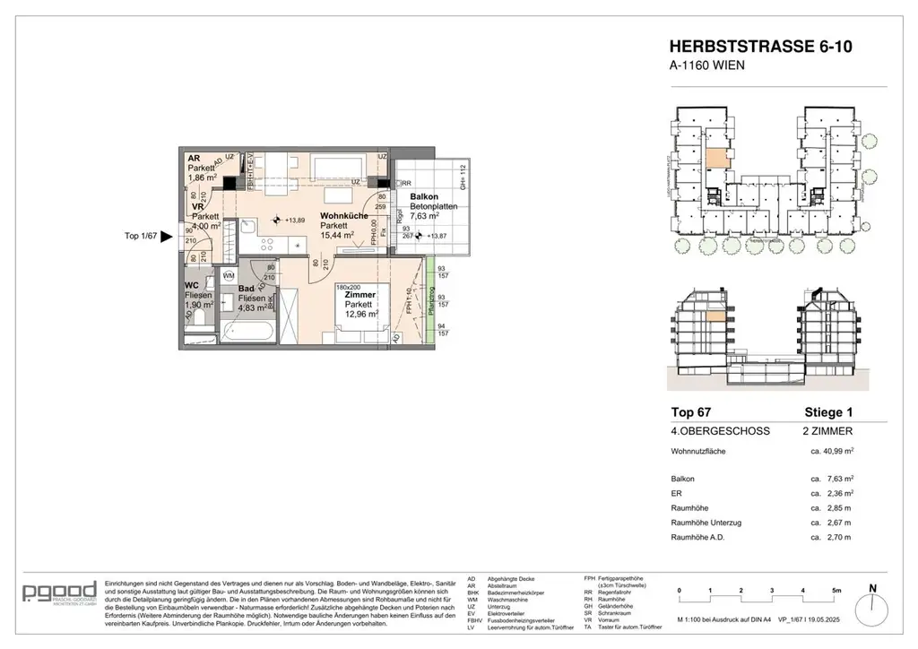 Hofseitiges TOP-Investment: Erstbezug in attraktiver Lage - 7. Bezirk fußläufig erreichbar