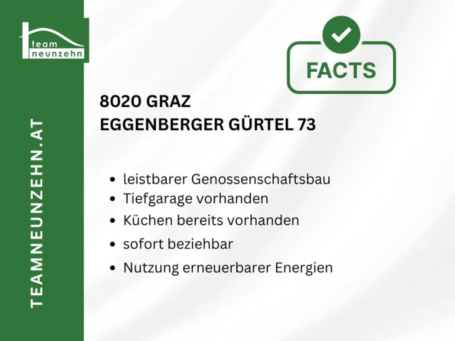 Eggenberger Gürtel 73 – Modernes Wohnen im Herzen von Graz! - JETZT ZUSCHLAGEN