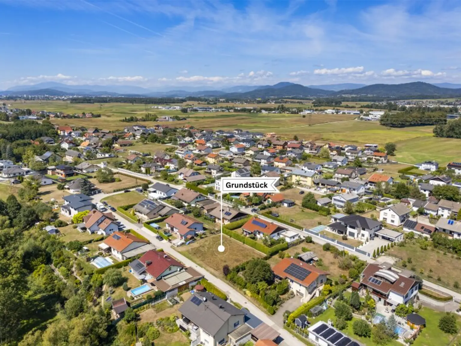 Schöner flacher Baugrund mit 799m² am Stadtrand von Klagenfurt in Ebenthal - Eichenstraße
