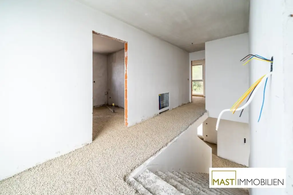 ERSTBEZUG - Modernes Einfamilienhaus mit 148 m² Wohnfläche, Balkon, Terrasse & 2 PKW-Stellplätzen in Strasshof – belagsfertig!