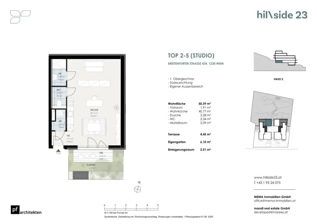 Singlehit! Moderne Garconniere mit kleinem Garten zu verkaufen!