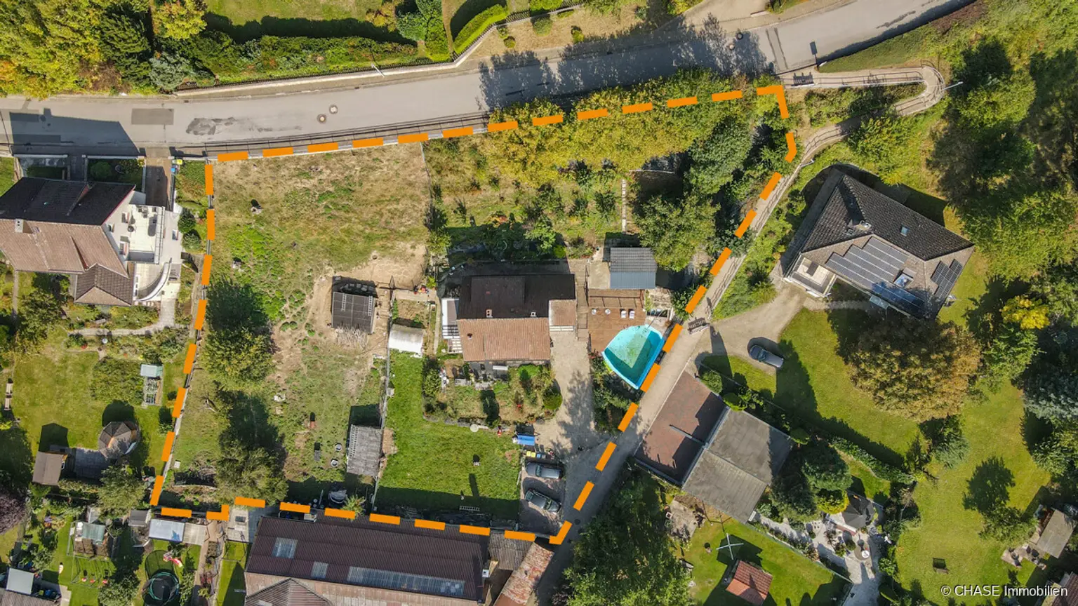 Vogelperspektive, gesamtes Grundstück (Gezeichnet)