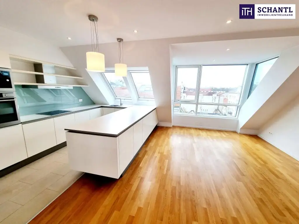 WOW! Lichtdurchflutete Traumwohnung mit hofseitiger Terrasse! Neues Lebensgefühl im Dachgeschoss mit perfekter Raumaufteilung + Kamin + Ideale öffentliche Anbindung! Jetzt zugreifen!