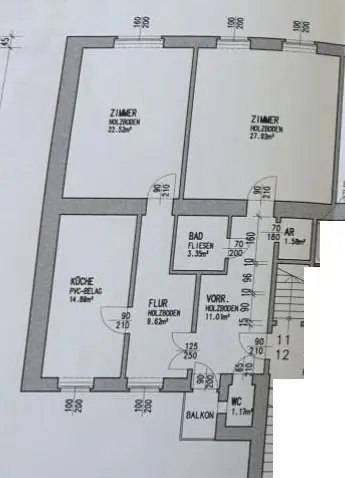 Unbefristet vermietete 2-Zimmer-Wohnung in Bestlage /
Nahe Mariahilfer Straße