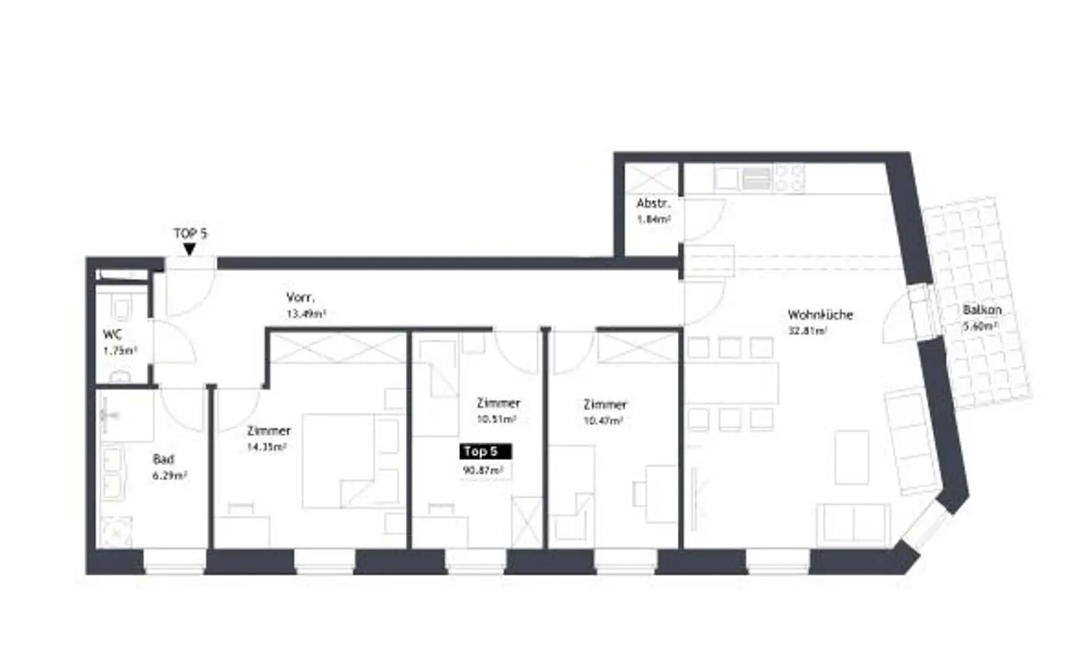Erstbezug! Top 5! Wunderschöne zentrumsnahe 4-Zimmer Wohnung mit Balkon!