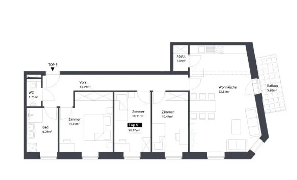 Erstbezug! Top 5! Wunderschöne zentrumsnahe 4-Zimmer Wohnung mit Balkon!