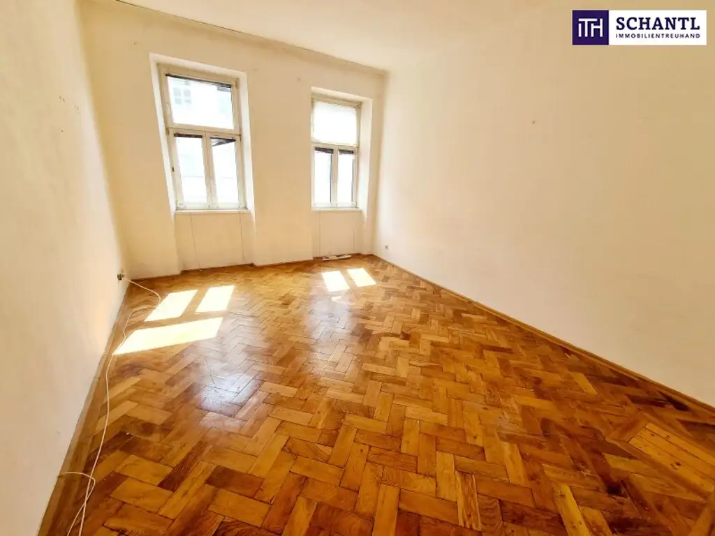 Das Haus trägt Smoking, die Wohnung wartet noch auf ihr Kleid! Renovierungsbedürftige Altbauwohnung mit toller Raumaufteilung + Traumhaft schönes Haus + Perfekte Infrastruktur und Anbindung! Jetzt zugreifen!
