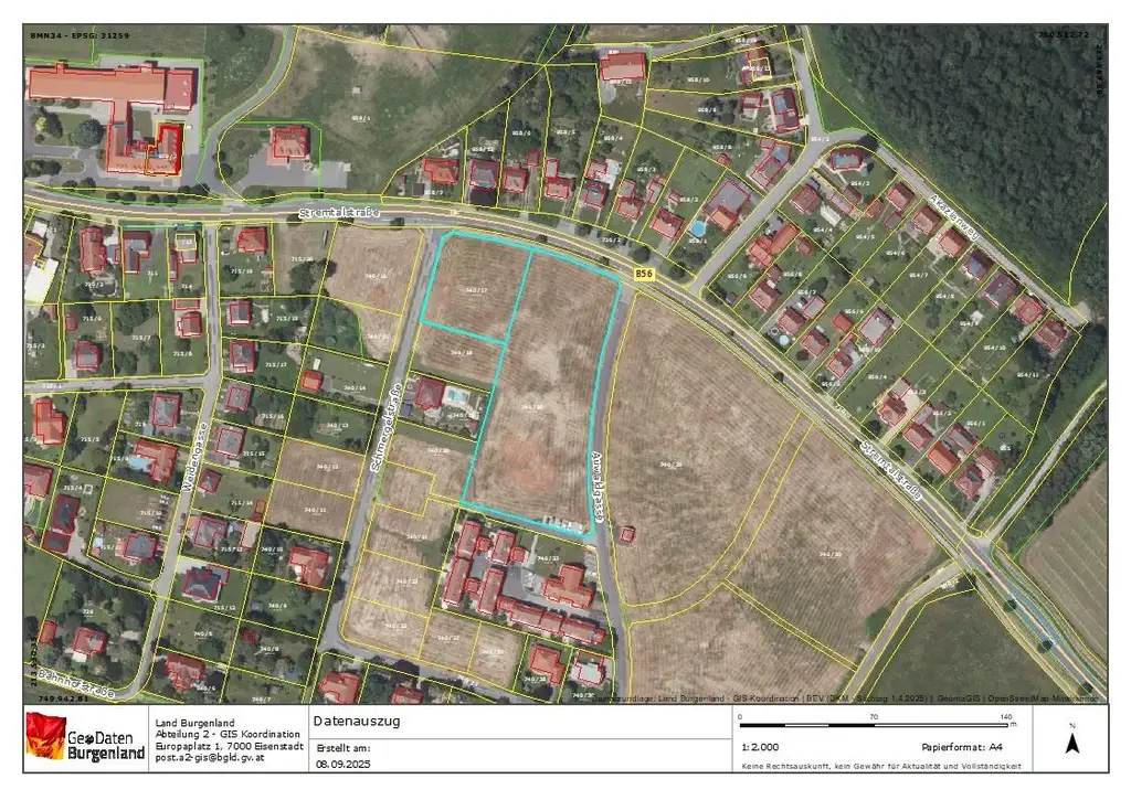 Großes Baugrundstück (ca. 1ha) in Güssinger Ortsrandlage!