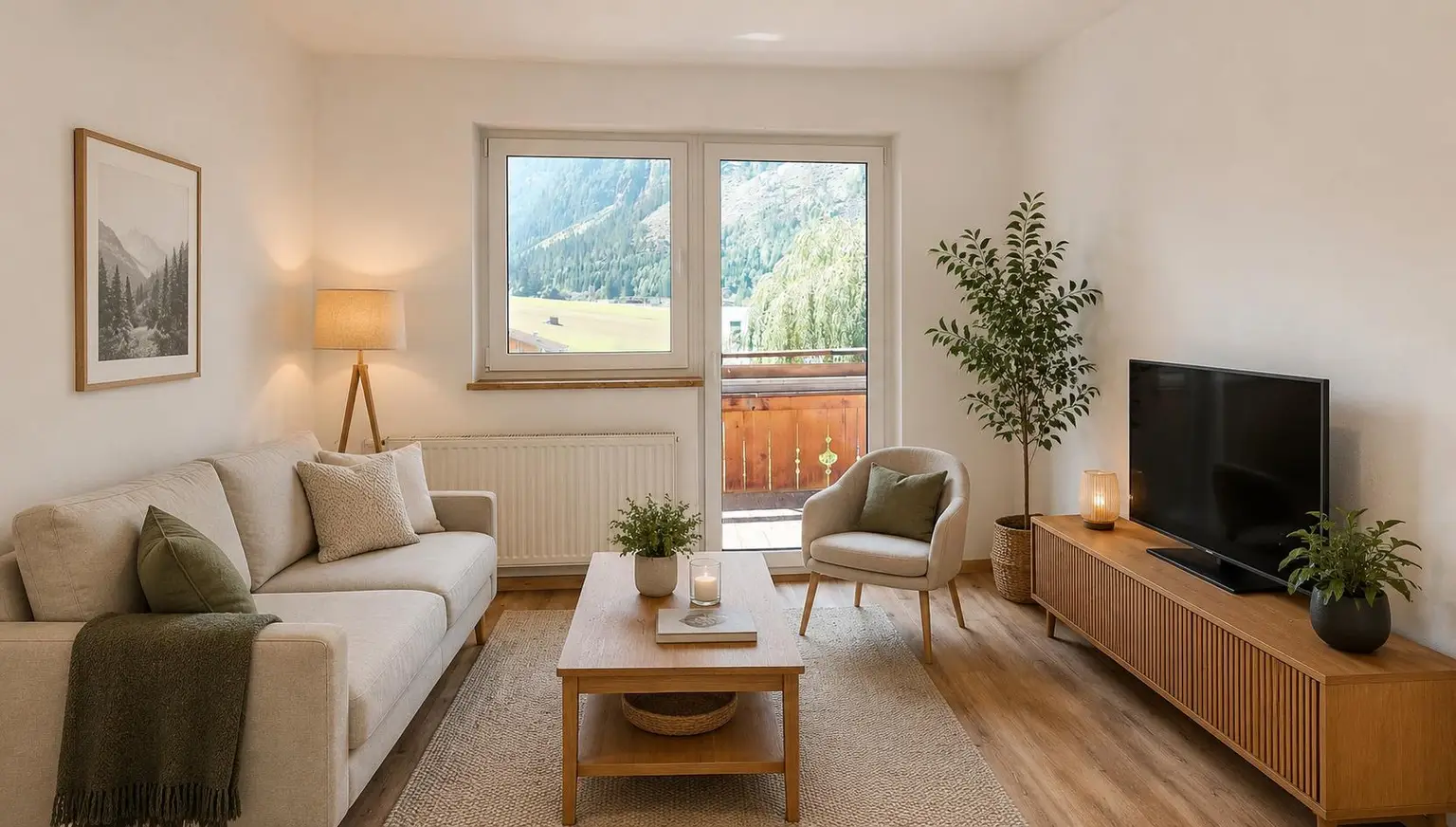 Wohnung - Wohnbereich Visualisierung.