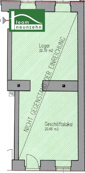 Geschäftslokal in begehrter Lage im schönen Altbau - Stuwerviertel - Nähe Vorgartenmarkt - unsaniert