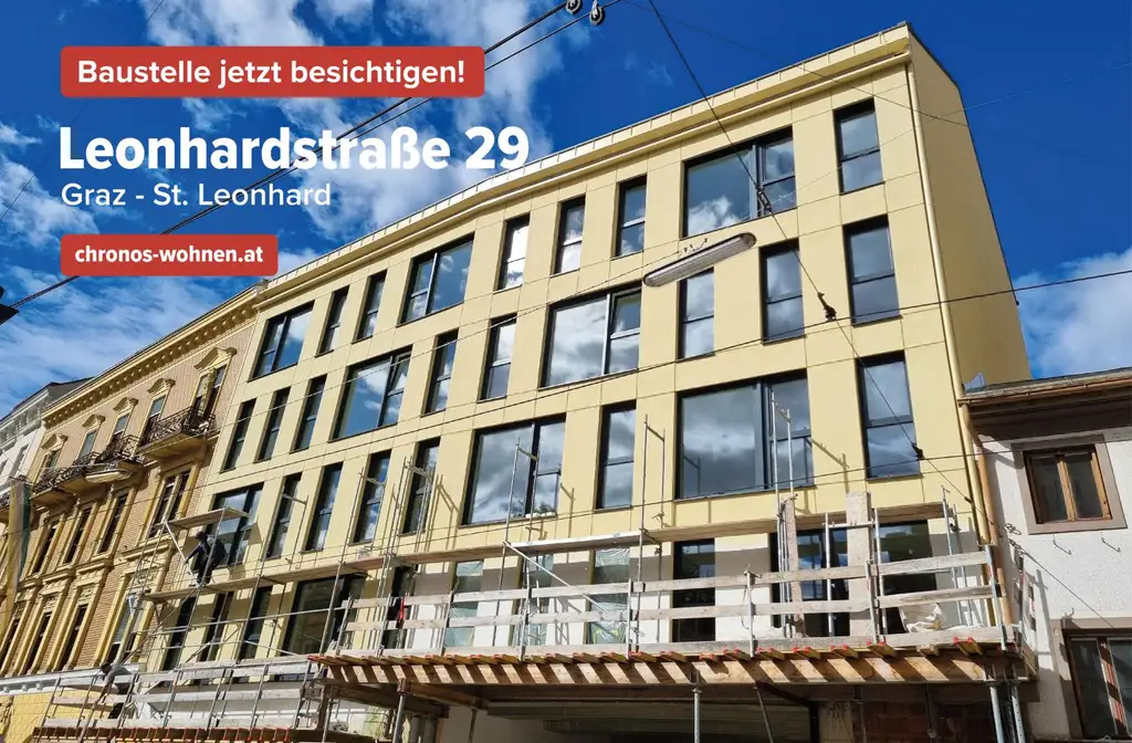 PROVISIONSFREI! Neubauprojekt 1-Zimmerwohnung direkt in der Leonhardstraße!