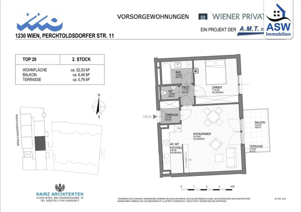Moderne Single- oder Pärchenwohnung mit Balkon