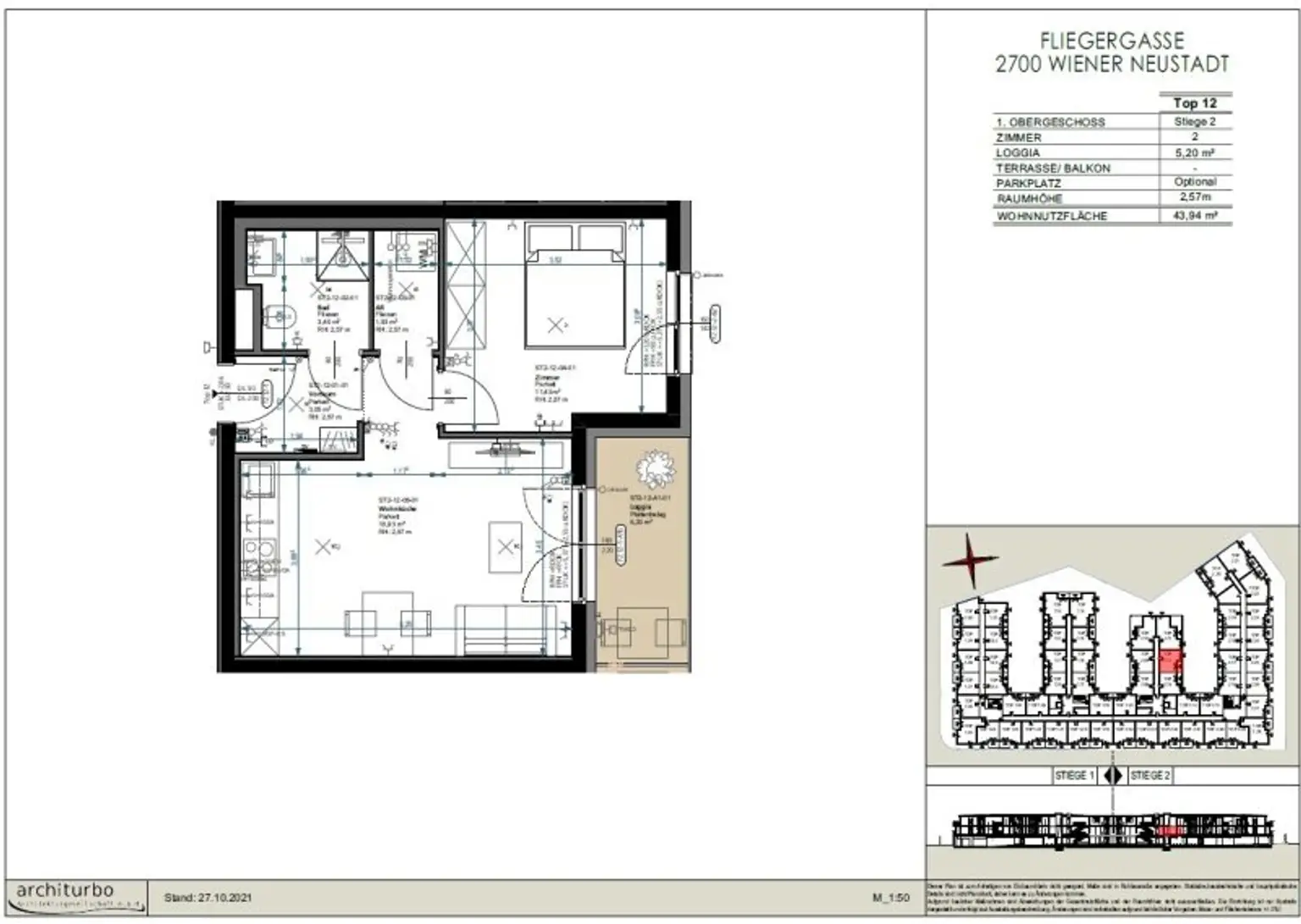 Urban Vibes & Private Space - 2-Zimmer Wohnung + Loggia + Stellplatz