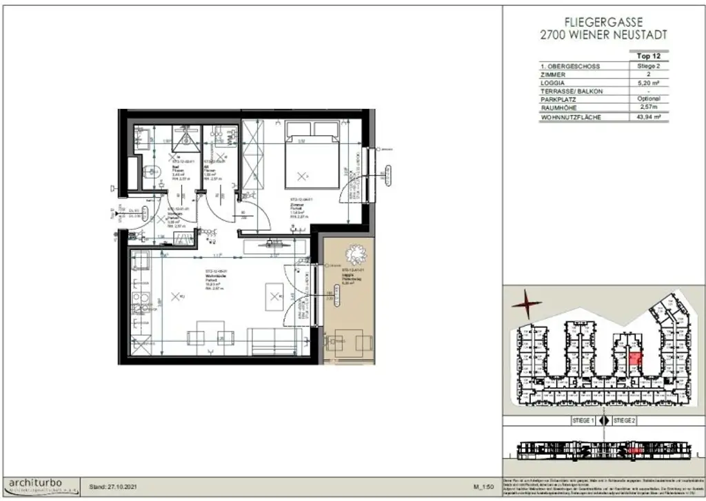 Urban Vibes & Private Space - 2-Zimmer Wohnung + Loggia + Stellplatz