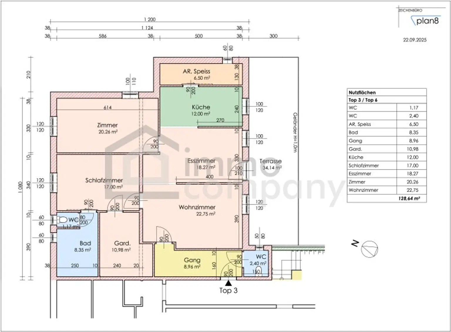 Seniorenwohnungen mit +PLUS+ in wunderbarer Grünruhelage / Top 3 - 1.OG  - 128 m² - 4 Zimmer - Terrasse - Garage / Bezug 2026