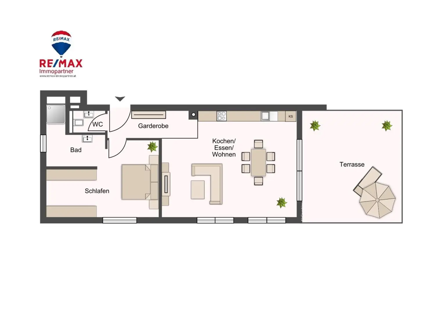 NEUBAU! Elegante Wohnung für Paare mit Terrasse und Premium-Ausstattung