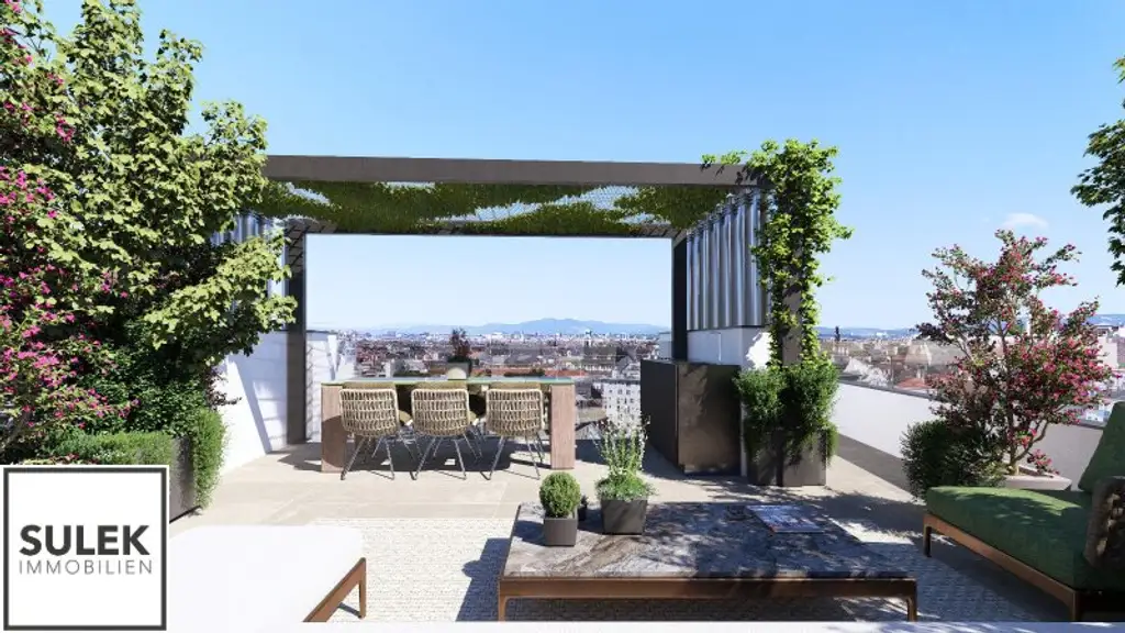 Einzigartige 105 m² große Dachgeschoss Wohnung mit Fernblick // zentrale Lage 1040 // Planstudie DG Ausbau