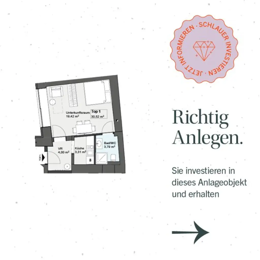 RENDITESTARKES ANLEGEROBJEKT MIT BEHERBERGUNGSWIDMUNG BEI SCHÖNBRUNN