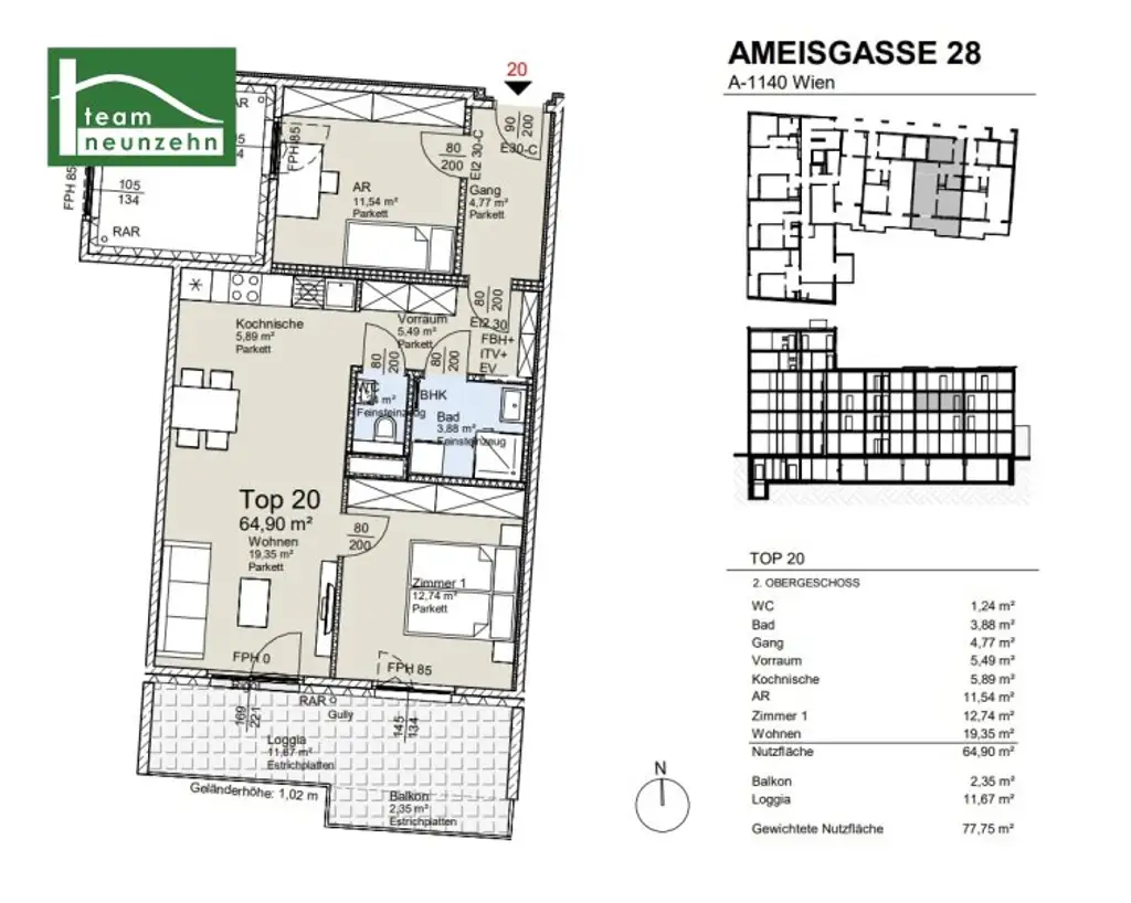 Fertiggestellte Neubau-Erstbezugswohnungen in Penzing nahe Schönbrunn. Küche inklusive!