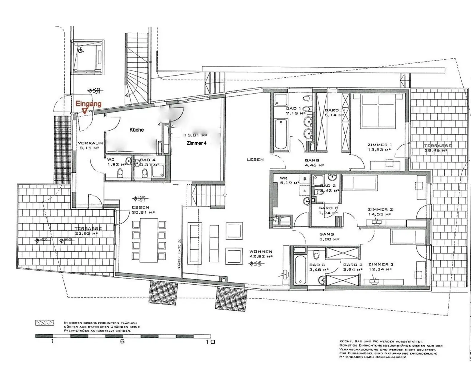 Stilvolle Gartenwohnung für gehobene Ansprüche - 4 Schlafzimmer, 4 Bäder!